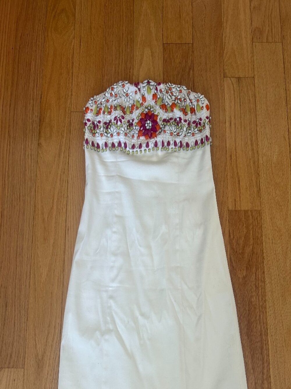 White Beaded Marciano dress